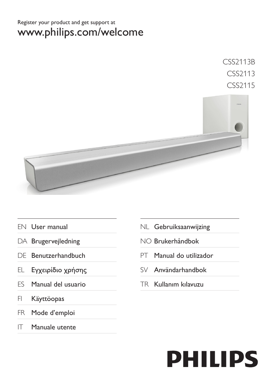 Philips Altavoz SoundBar User Manual | 12 pages