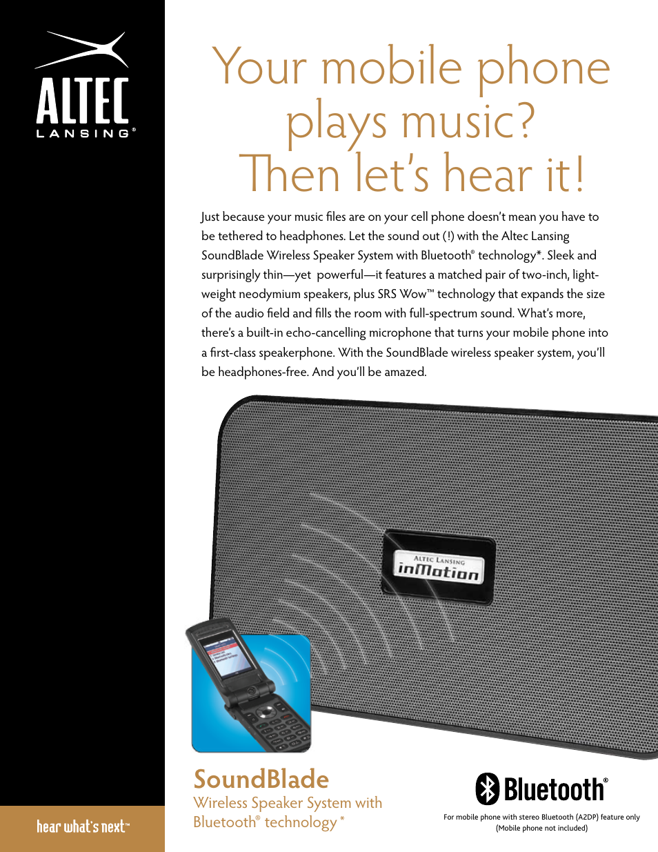 Altec Lansing iMT525 User Manual | 2 pages