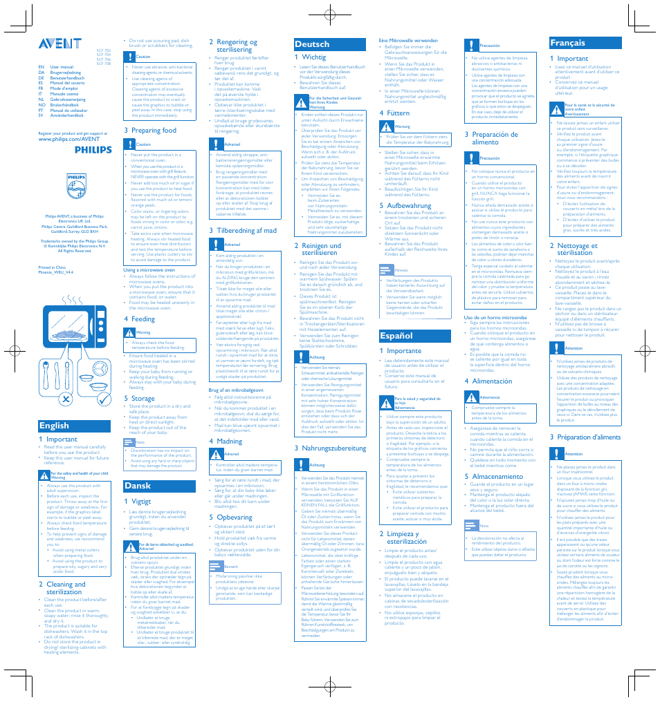 Philips AVENT Set de 2 platos hondos 6m+ User Manual | 2 pages