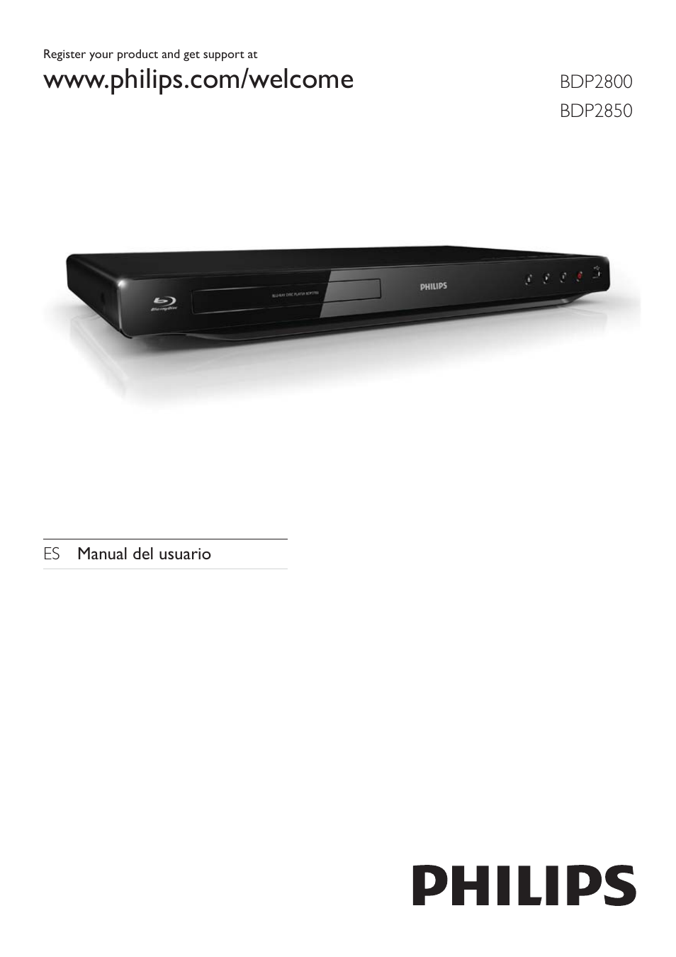 Philips Reproductor de Blu-ray Disc User Manual | 50 pages