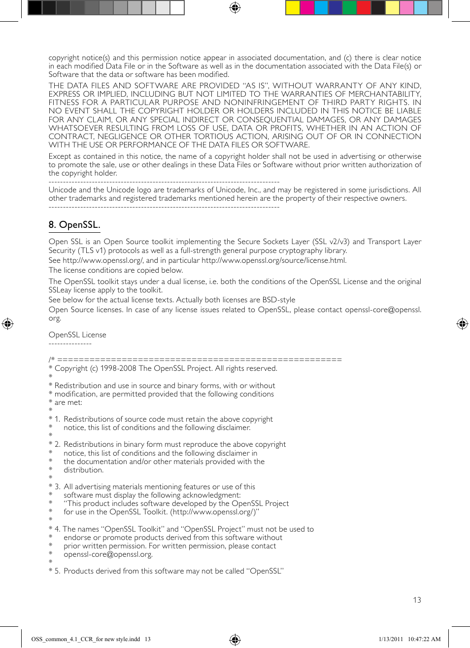 Openssl | Philips Reproductor de Blu-ray Disc User Manual | Page 43 / 50