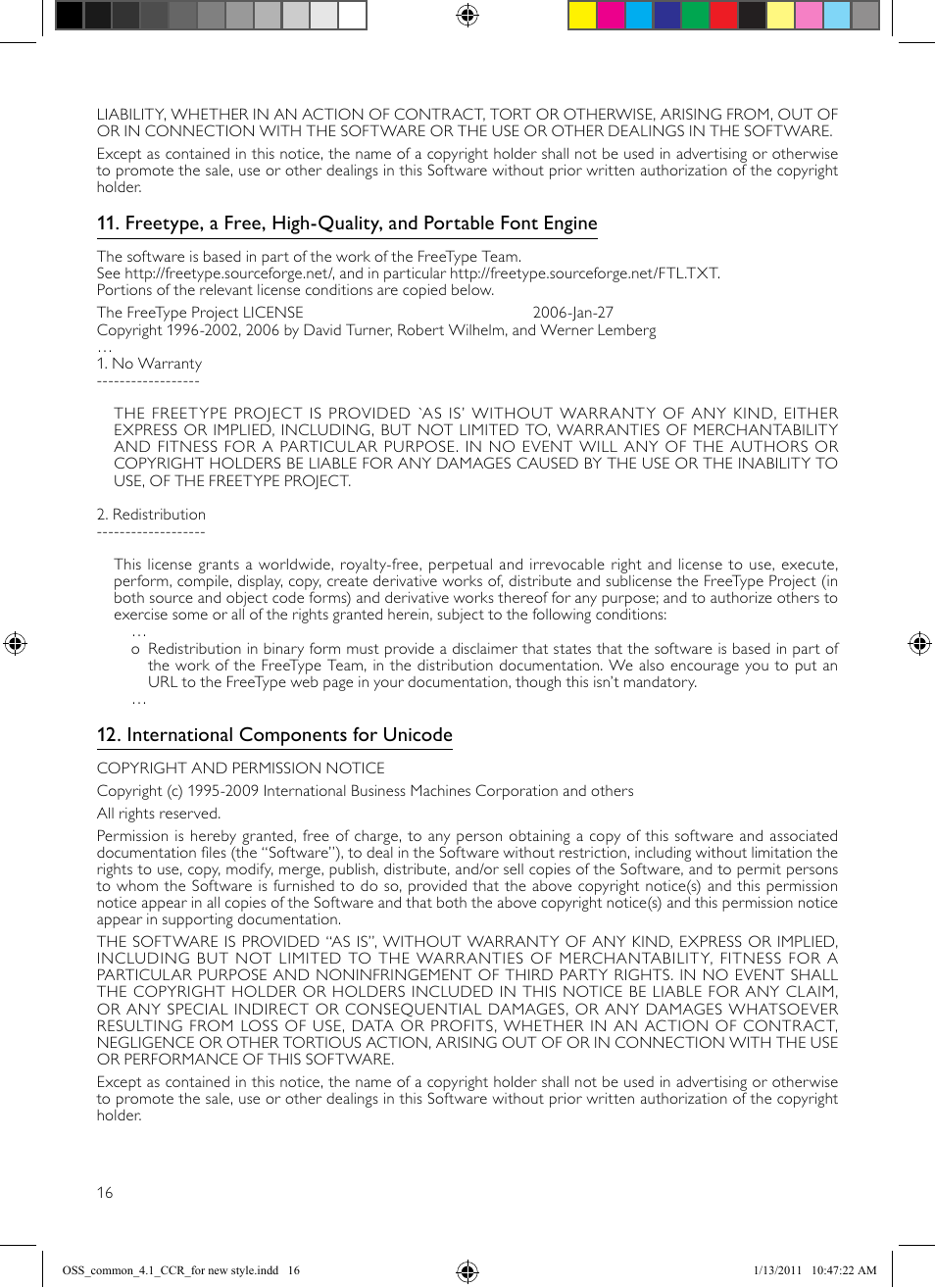 International components for unicode | Philips Reproductor de Blu-ray Disc User Manual | Page 46 / 50