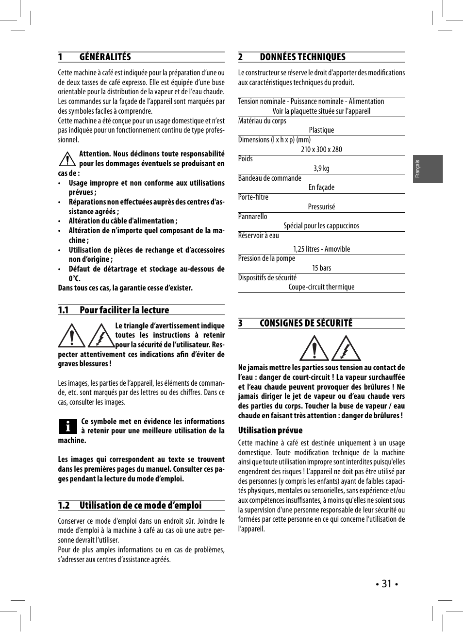 Philips Saeco Poemia Cafetera expreso manual User Manual | Page 31 / 104