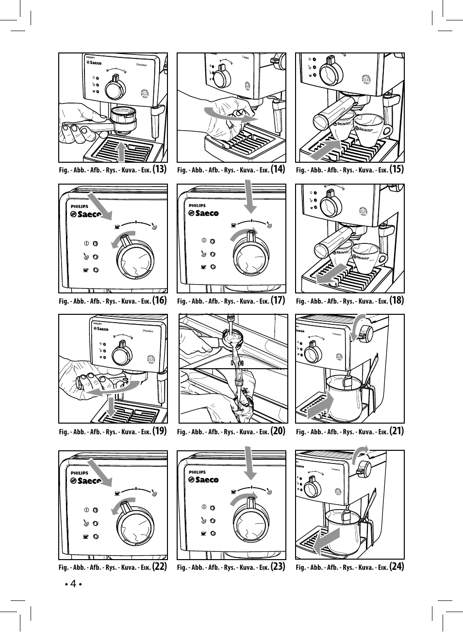 Philips Saeco Poemia Cafetera expreso manual User Manual | Page 4 / 104