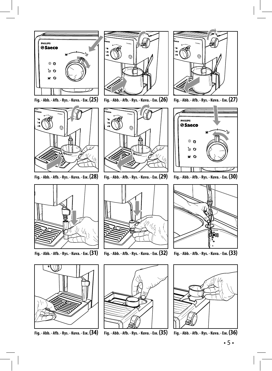 Philips Saeco Poemia Cafetera expreso manual User Manual | Page 5 / 104