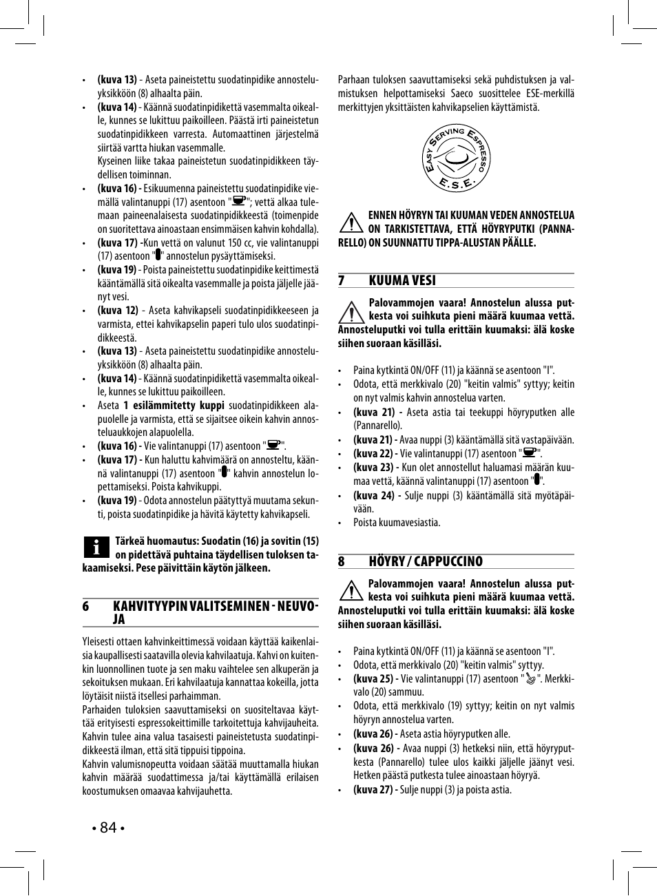 Philips Saeco Poemia Cafetera expreso manual User Manual | Page 84 / 104