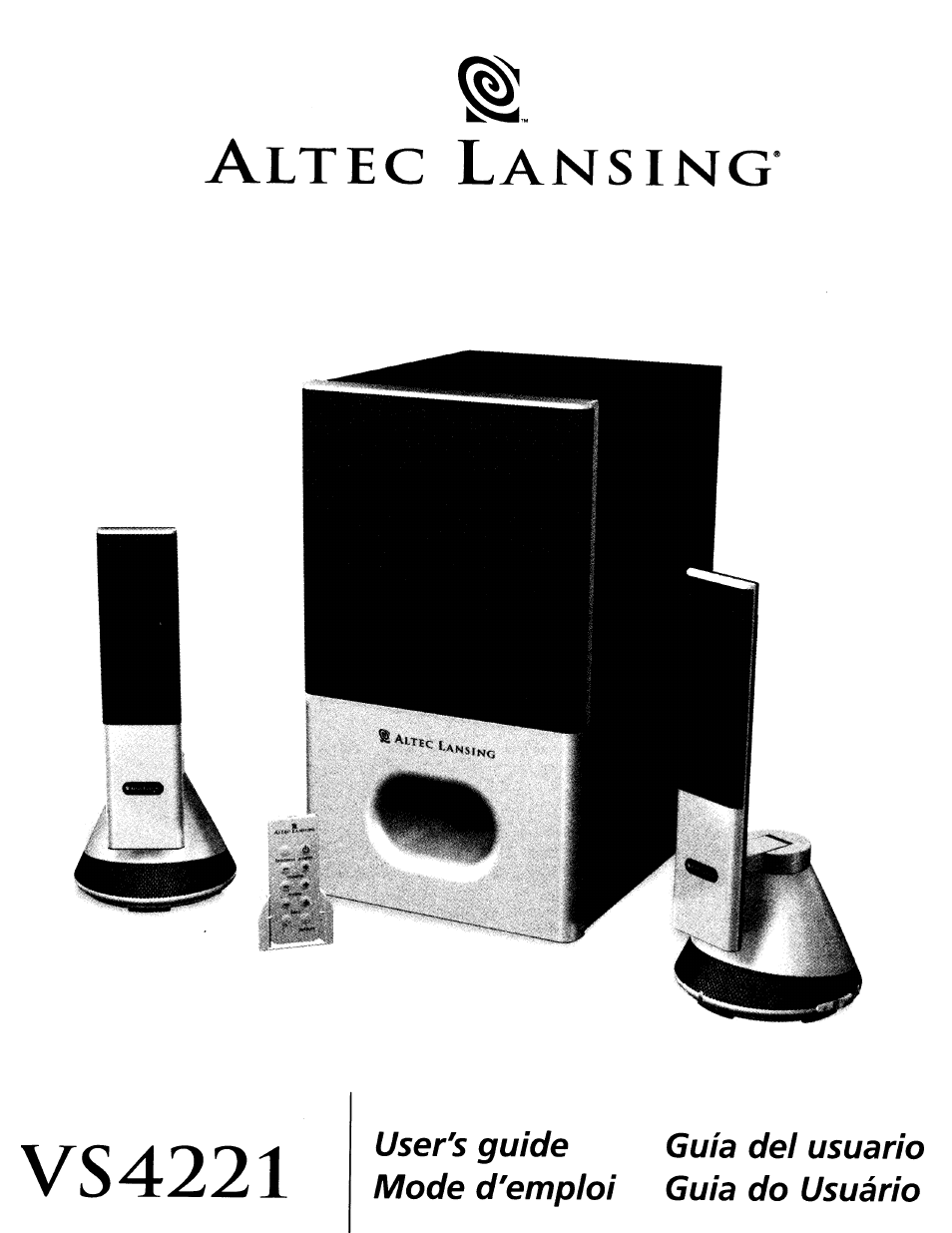 Altec Lansing VS4221 User Manual | 9 pages