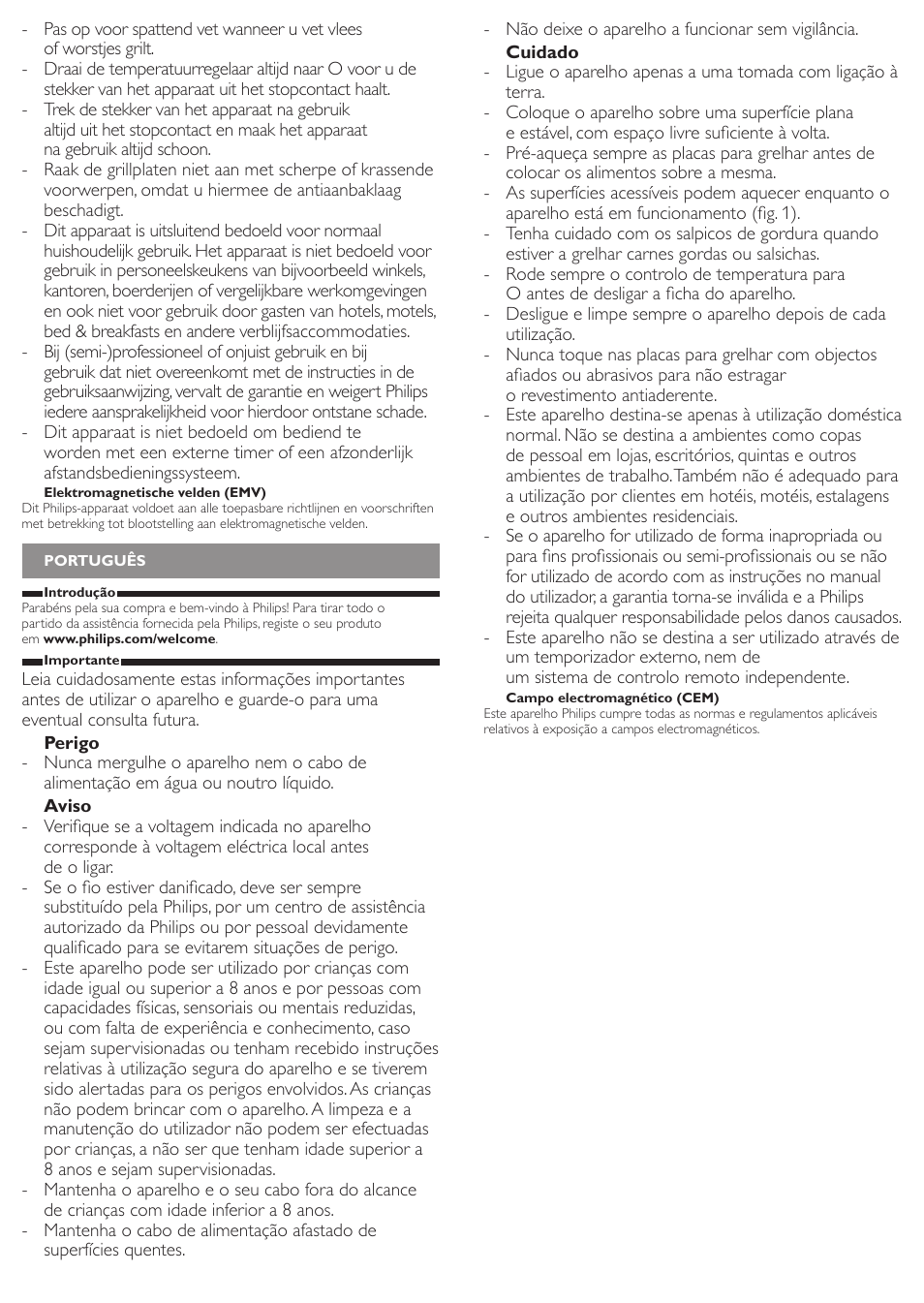 Philips Daily Collection Grill de contacto User Manual | Page 7 / 8