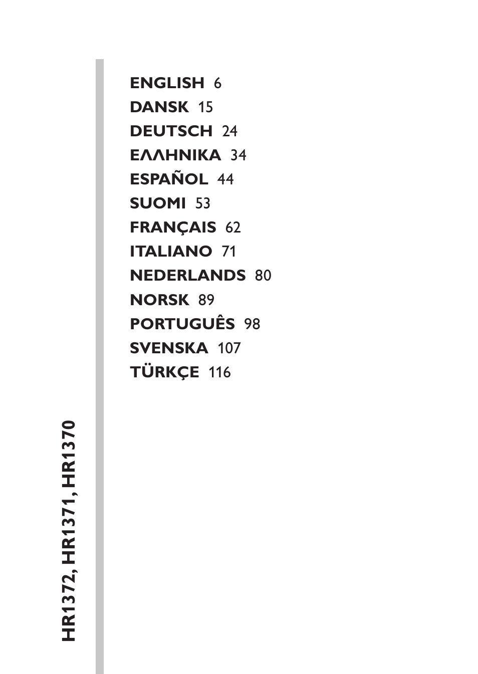 Philips Pure Essentials Collection Batidora de mano User Manual | Page 5 / 128