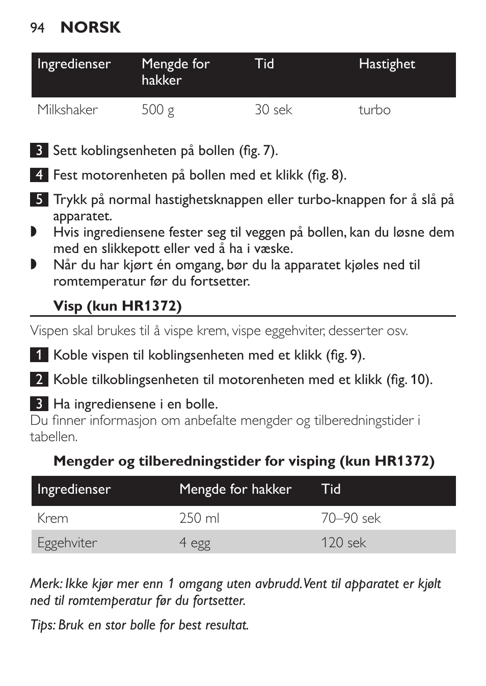 Visp (kun hr1372), Vaske | Philips Pure Essentials Collection Batidora de mano User Manual | Page 94 / 128