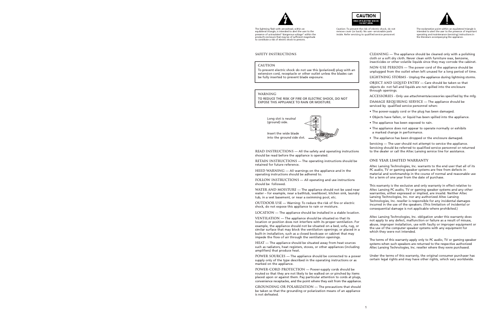 Altec Lansing XA3001 User Manual | Page 2 / 5