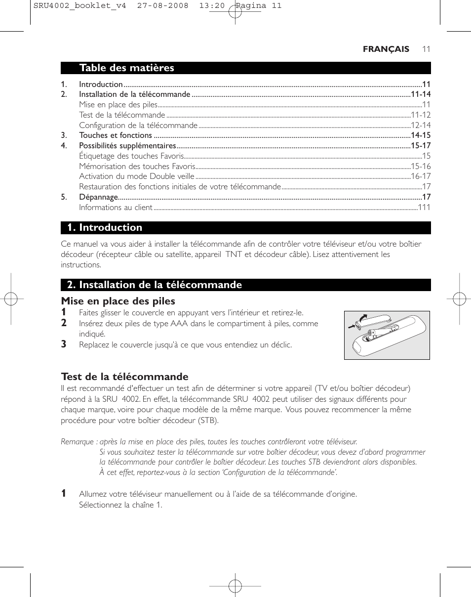 Philips Mando a distancia universal User Manual | Page 10 / 115