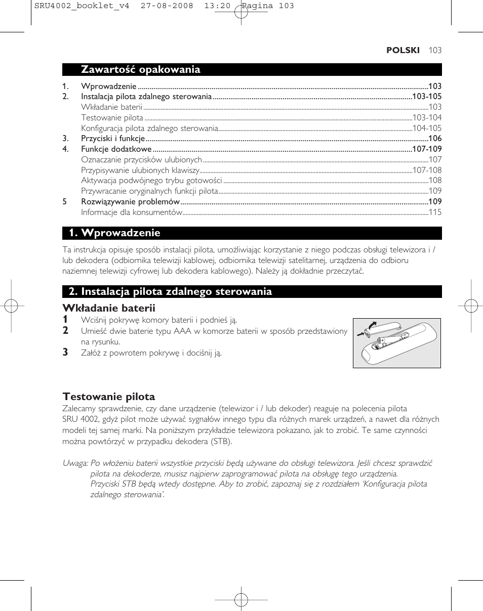 Philips Mando a distancia universal User Manual | Page 102 / 115