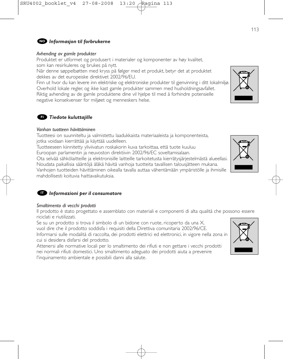 Philips Mando a distancia universal User Manual | Page 112 / 115