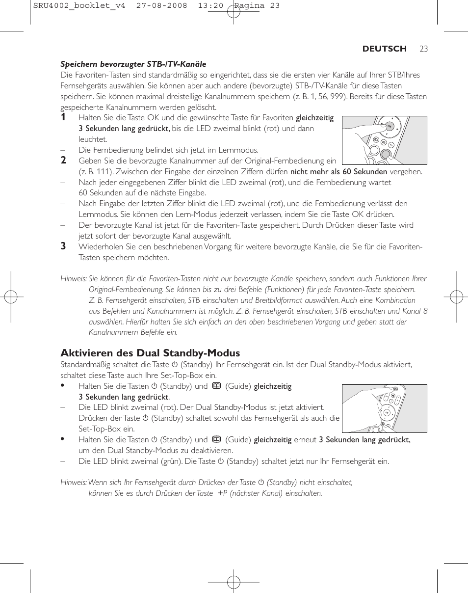 Philips Mando a distancia universal User Manual | Page 22 / 115