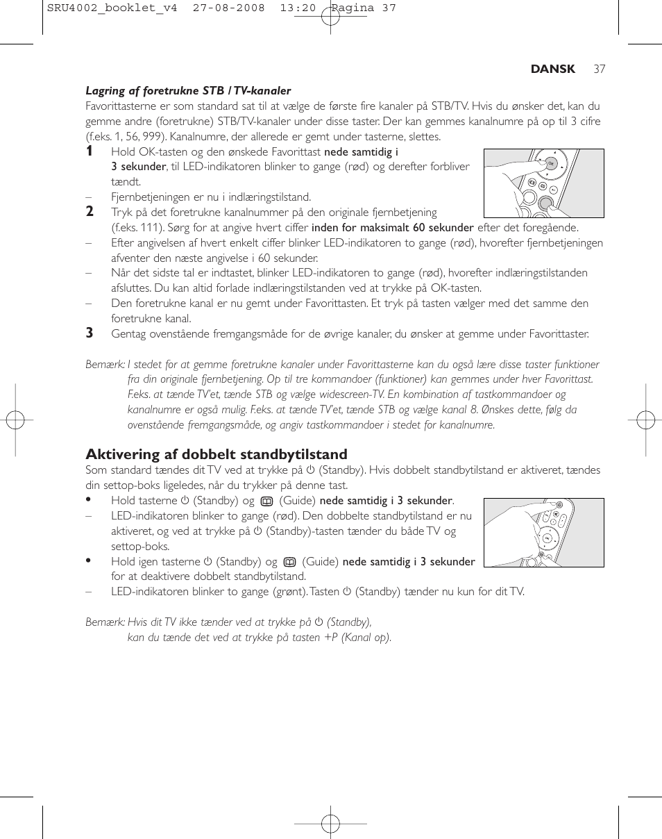 Philips Mando a distancia universal User Manual | Page 36 / 115