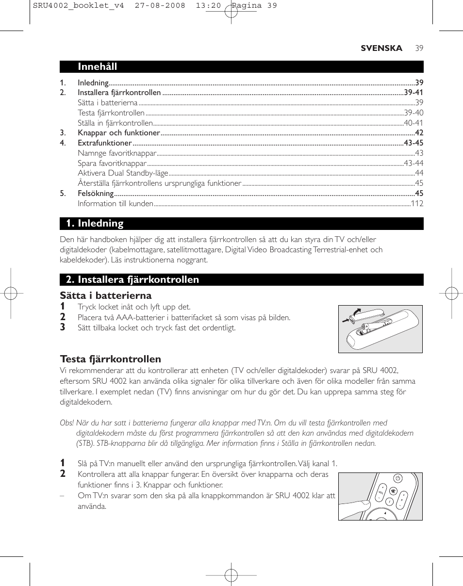 Philips Mando a distancia universal User Manual | Page 38 / 115