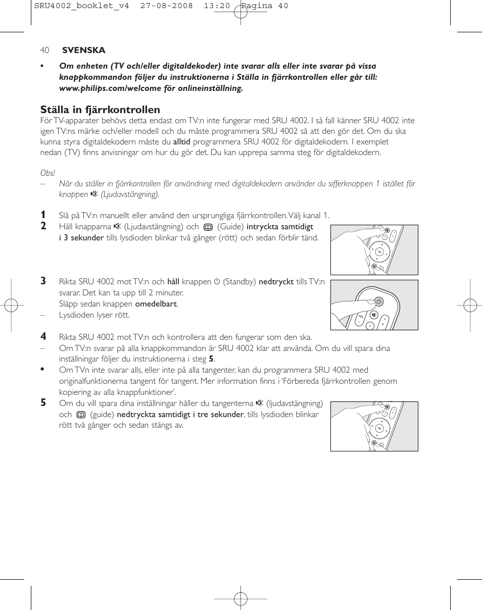 Philips Mando a distancia universal User Manual | Page 39 / 115