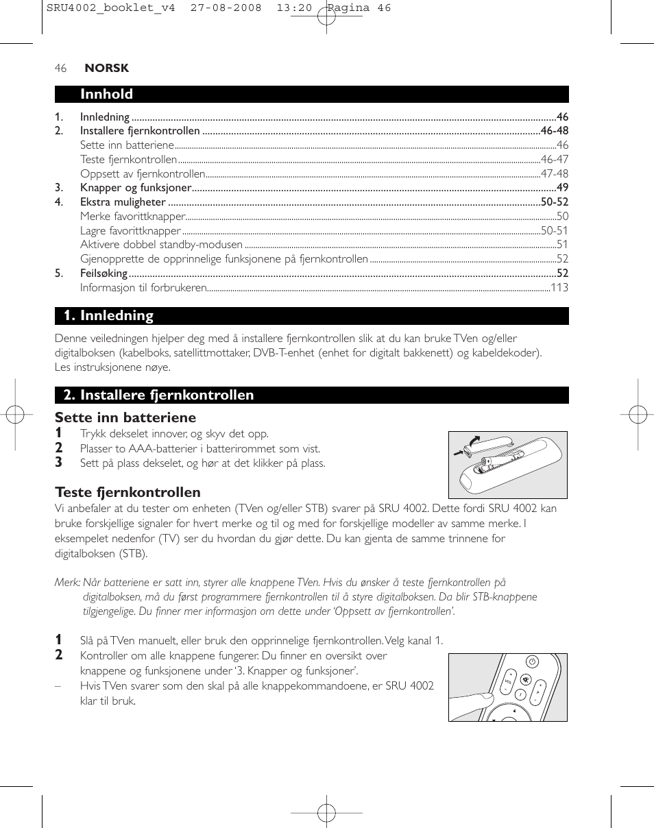 Philips Mando a distancia universal User Manual | Page 45 / 115