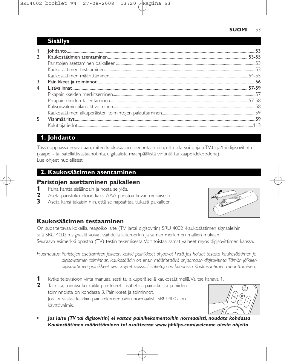 Philips Mando a distancia universal User Manual | Page 52 / 115