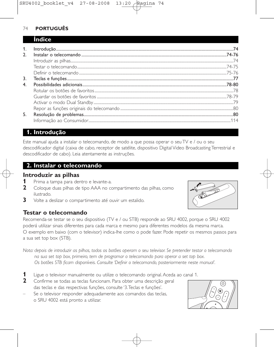Philips Mando a distancia universal User Manual | Page 73 / 115