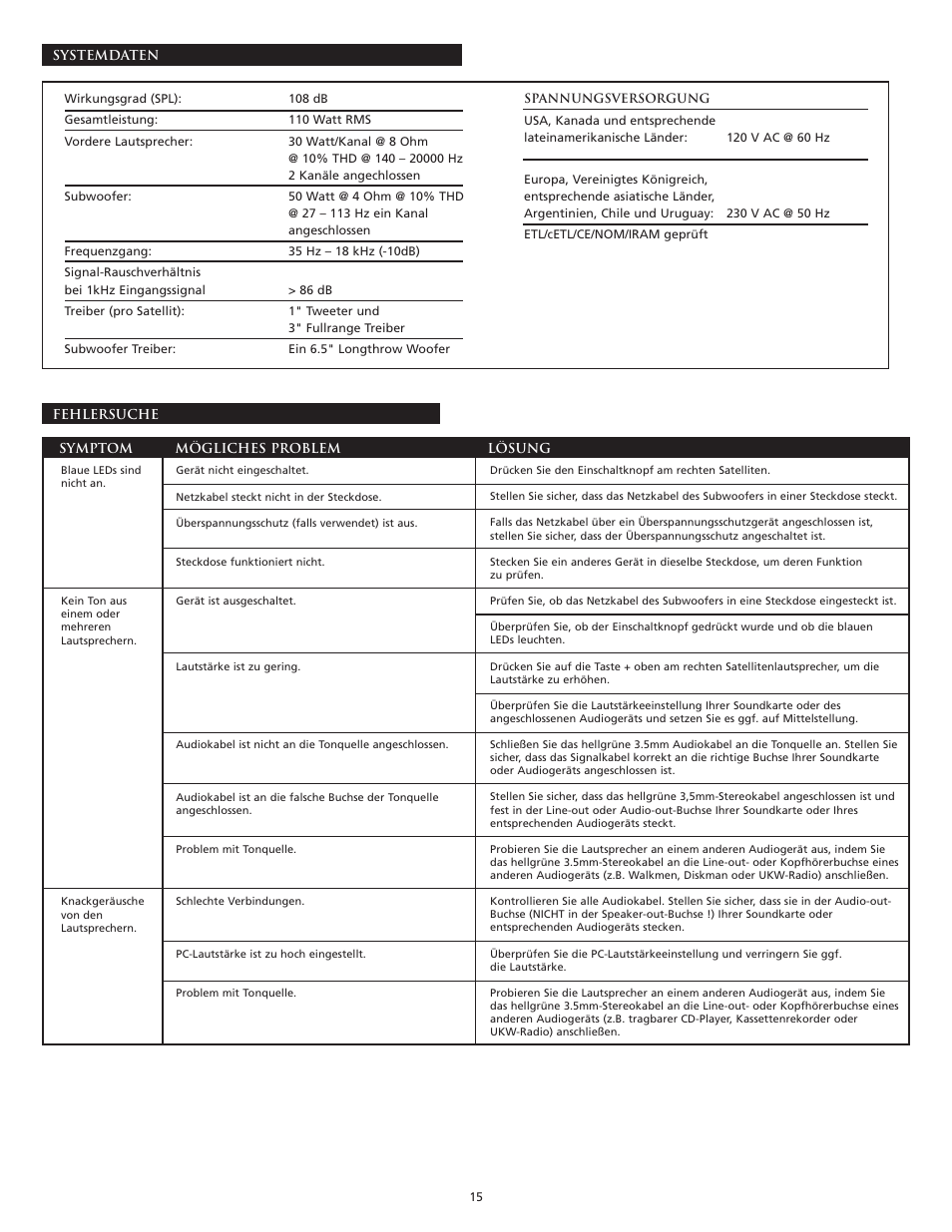Altec Lansing CS21 User Manual | Page 17 / 44