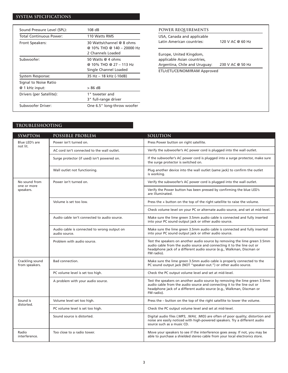 Altec Lansing CS21 User Manual | Page 5 / 44