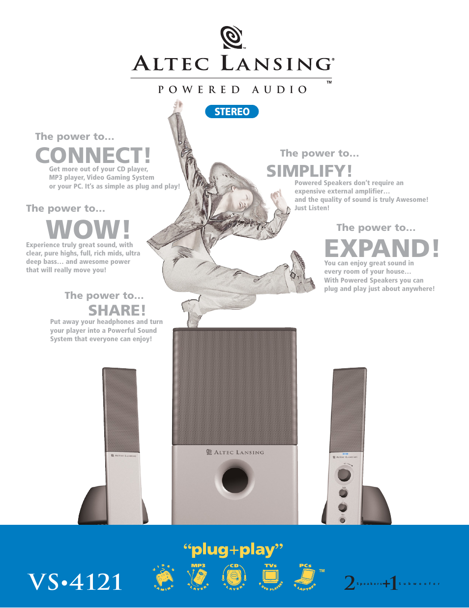Altec Lansing VS-4121 User Manual | 2 pages