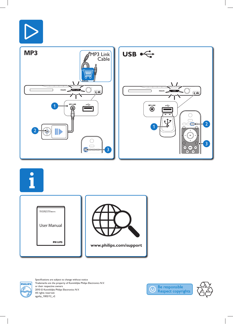 Philips Sistema de cine en casa 5.1 User Manual | Page 8 / 8