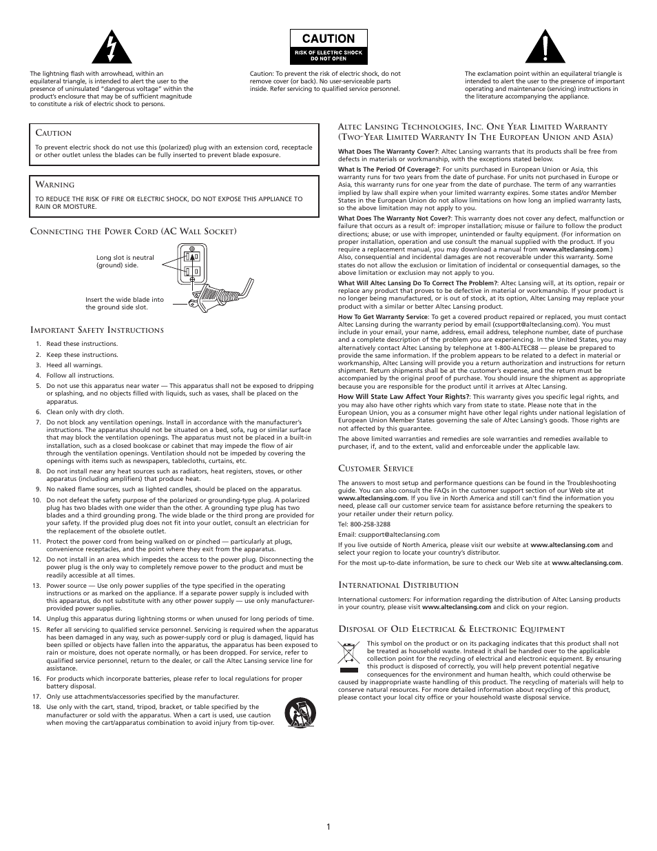 Altec Lansing PT6021 User Manual | Page 3 / 20