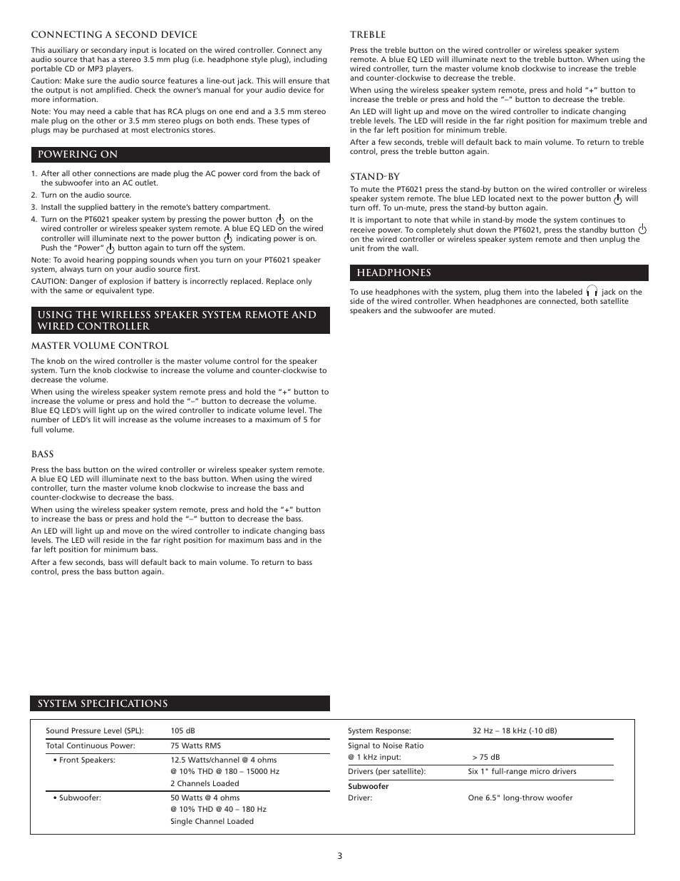 Altec Lansing PT6021 User Manual | Page 5 / 20