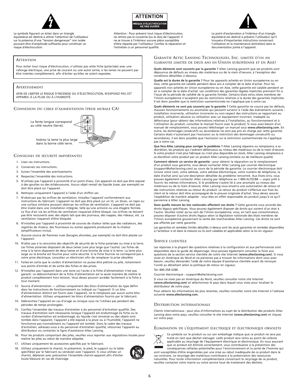 Altec Lansing PT6021 User Manual | Page 8 / 20