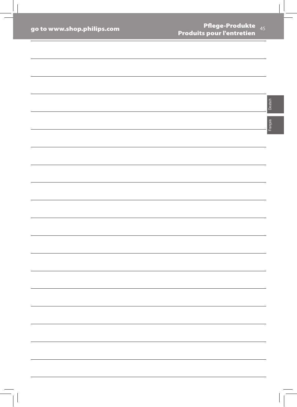 Philips Saeco Xsmall Cafetera expreso súper automática User Manual | Page 45 / 68