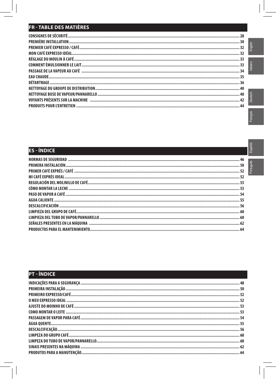 Philips Saeco Xsmall Cafetera expreso súper automática User Manual | Page 5 / 68