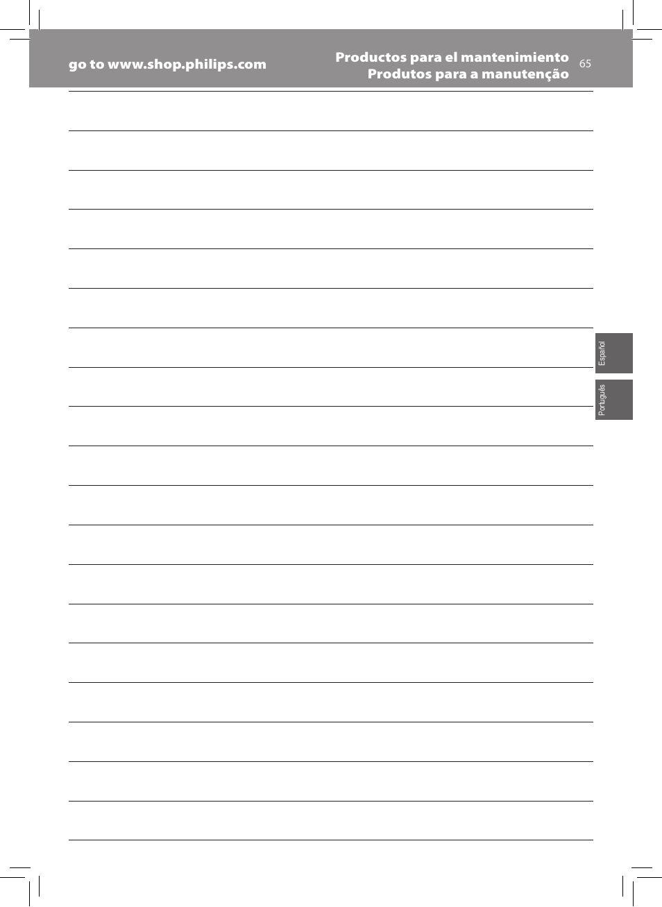 Philips Saeco Xsmall Cafetera expreso súper automática User Manual | Page 65 / 68