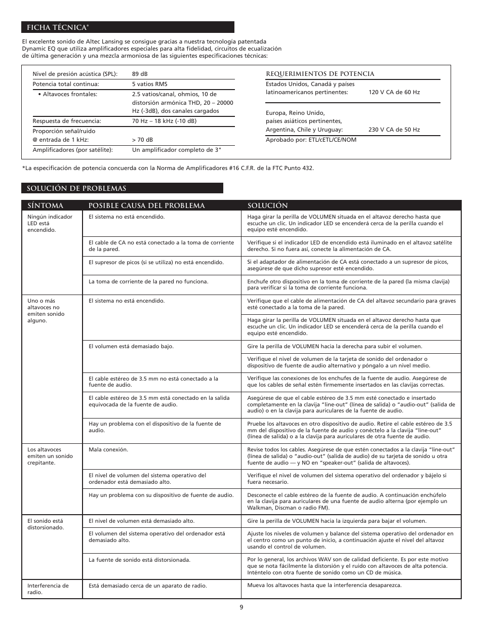 Altec Lansing VS2120 User Manual | Page 11 / 33