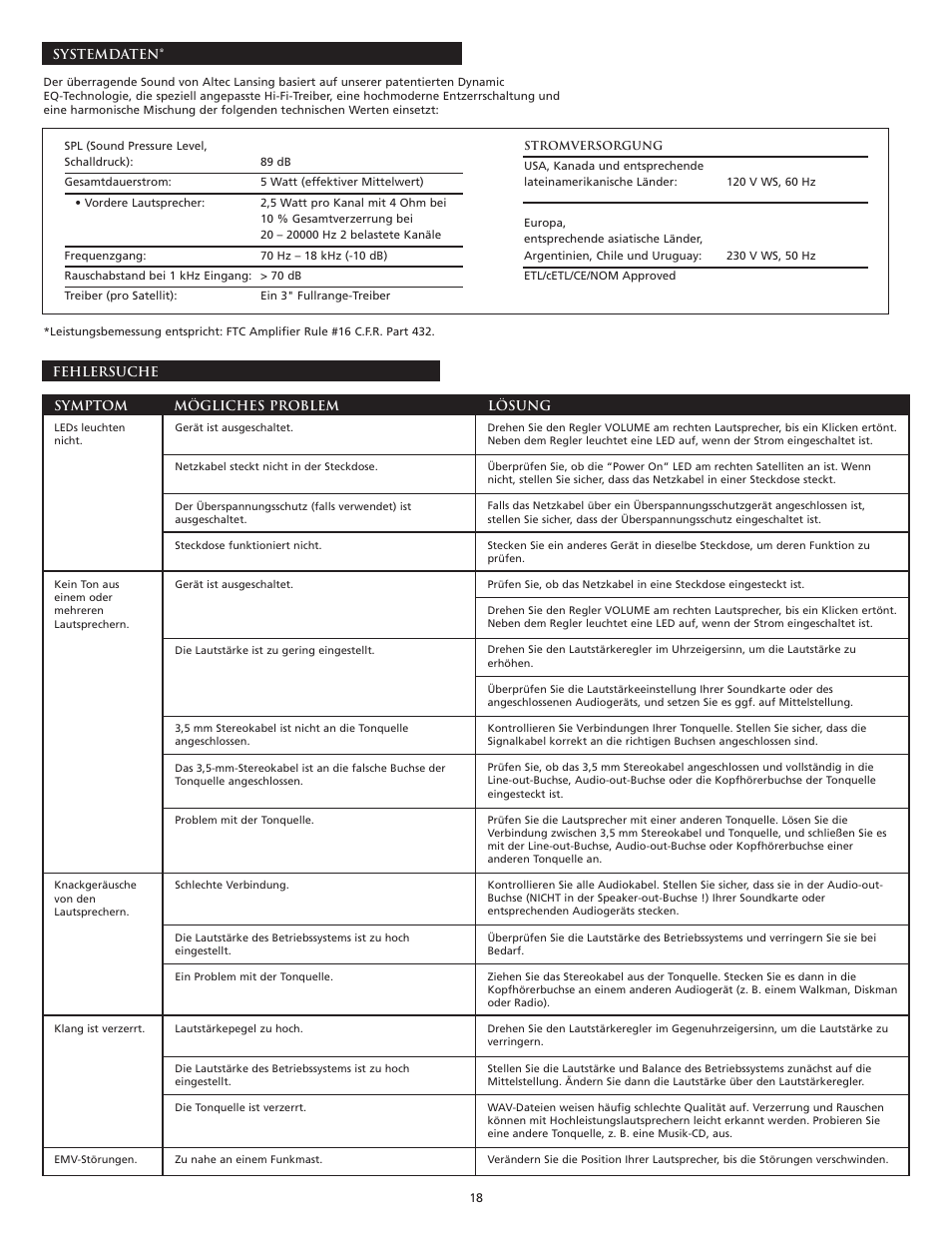 Altec Lansing VS2120 User Manual | Page 20 / 33