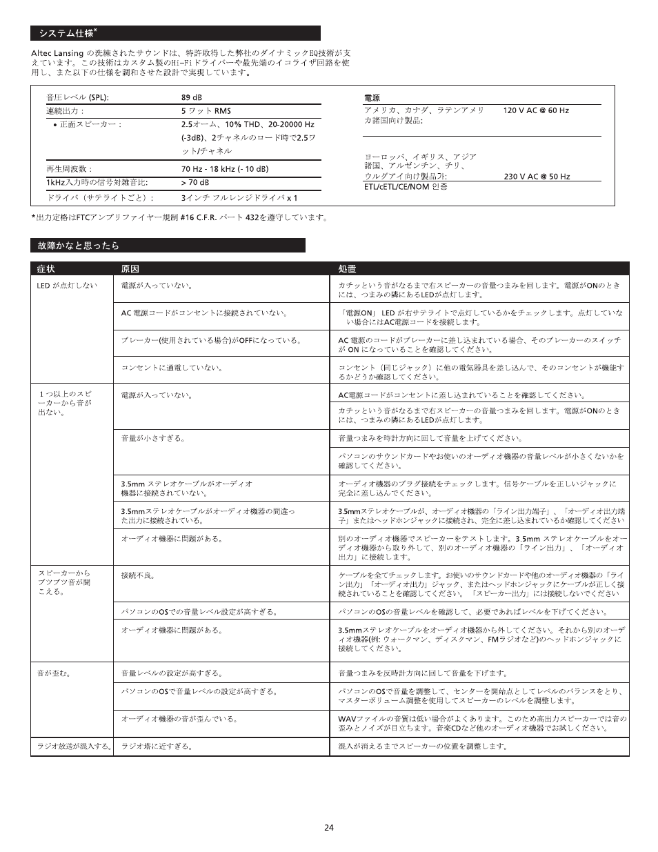 Altec Lansing VS2120 User Manual | Page 26 / 33