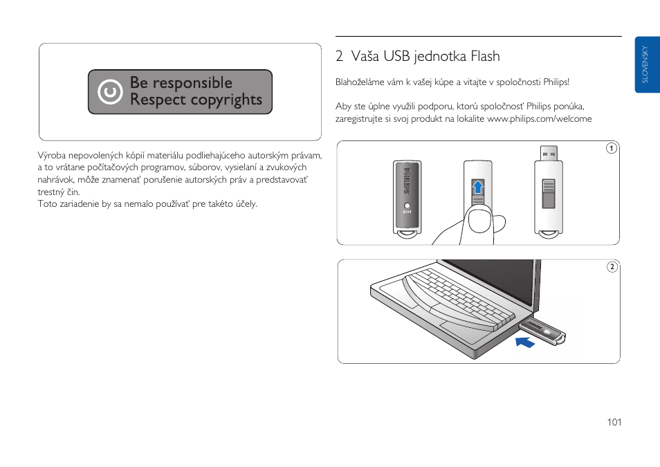 2 vaša usb jednotka flash | Philips FMxxFD25B/00 User Manual | Page 101 / 130