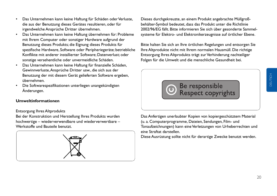 Philips FMxxFD25B/00 User Manual | Page 20 / 130