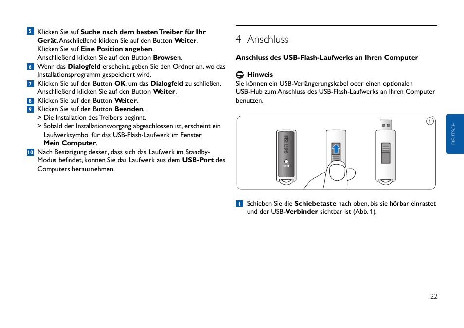 4 anschluss | Philips FMxxFD25B/00 User Manual | Page 22 / 130