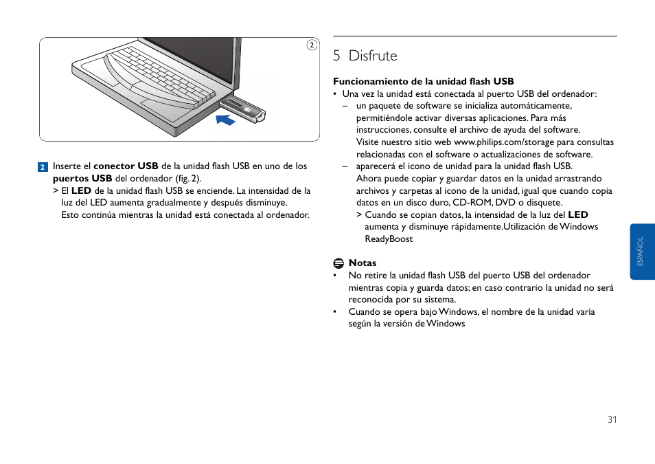 5 disfrute | Philips FMxxFD25B/00 User Manual | Page 31 / 130