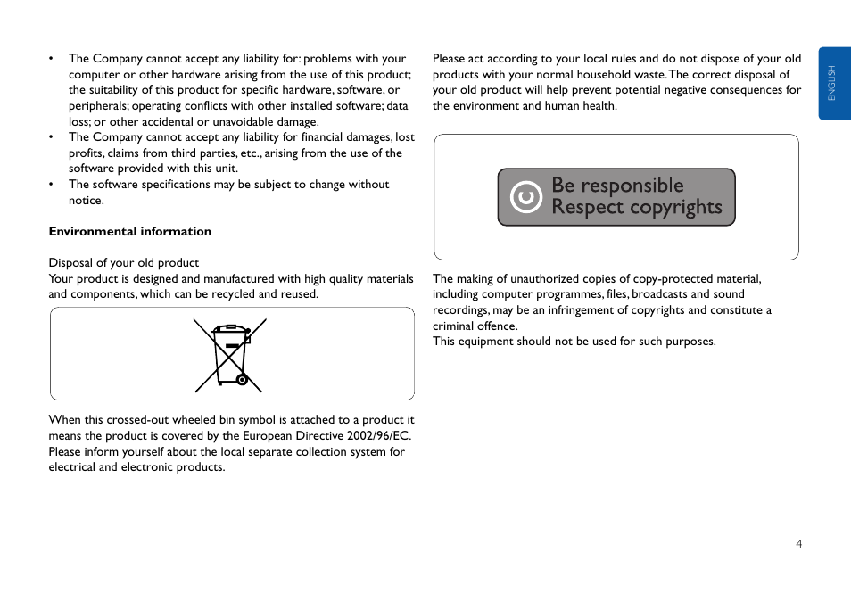 Philips FMxxFD25B/00 User Manual | Page 4 / 130