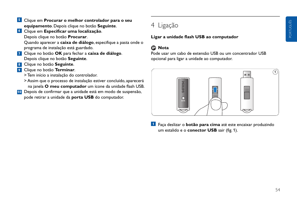 4 ligação | Philips FMxxFD25B/00 User Manual | Page 54 / 130