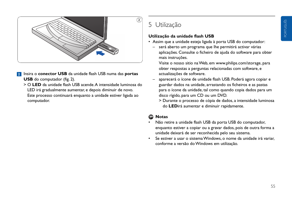 5 utilização | Philips FMxxFD25B/00 User Manual | Page 55 / 130