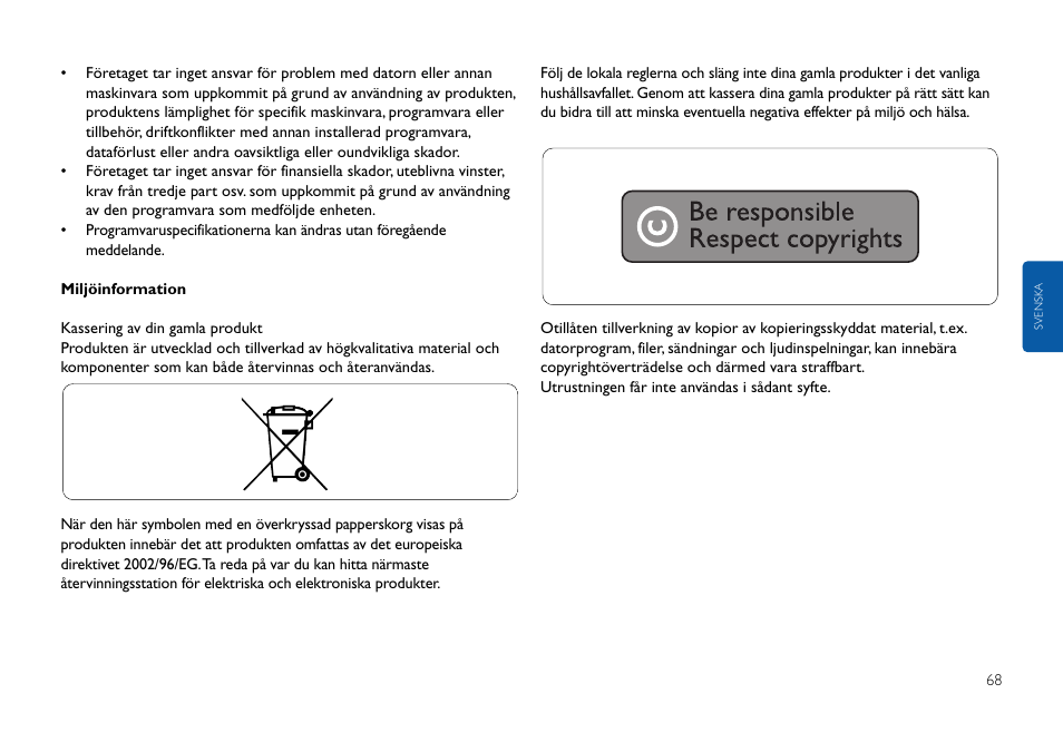 Philips FMxxFD25B/00 User Manual | Page 68 / 130