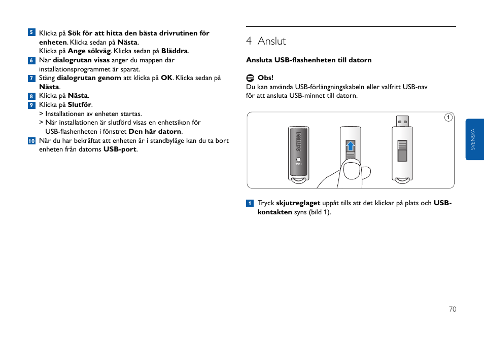4 anslut | Philips FMxxFD25B/00 User Manual | Page 70 / 130