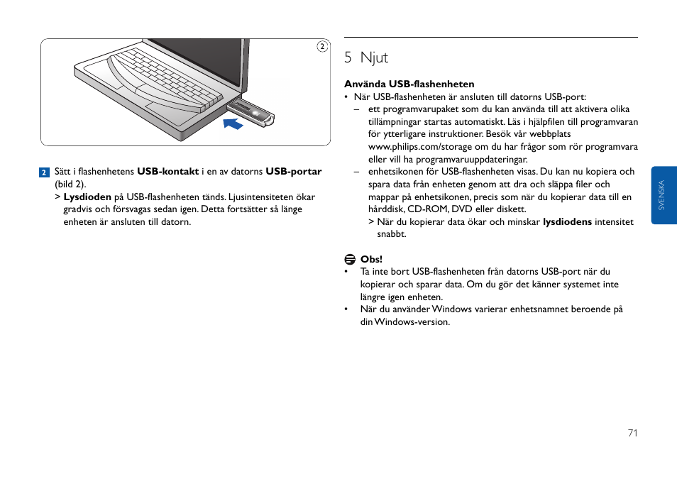 5 njut | Philips FMxxFD25B/00 User Manual | Page 71 / 130