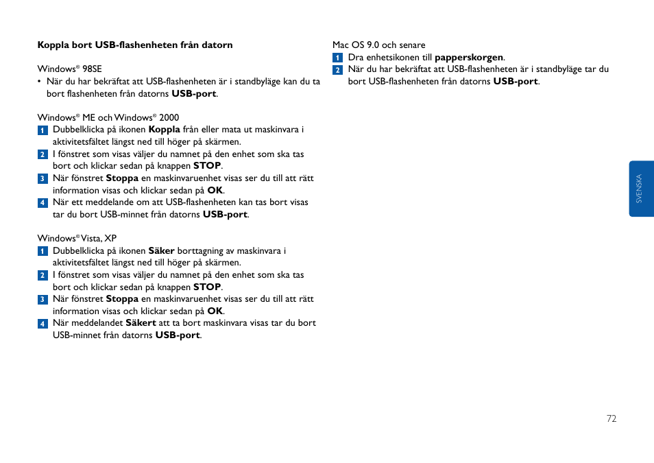 Philips FMxxFD25B/00 User Manual | Page 72 / 130