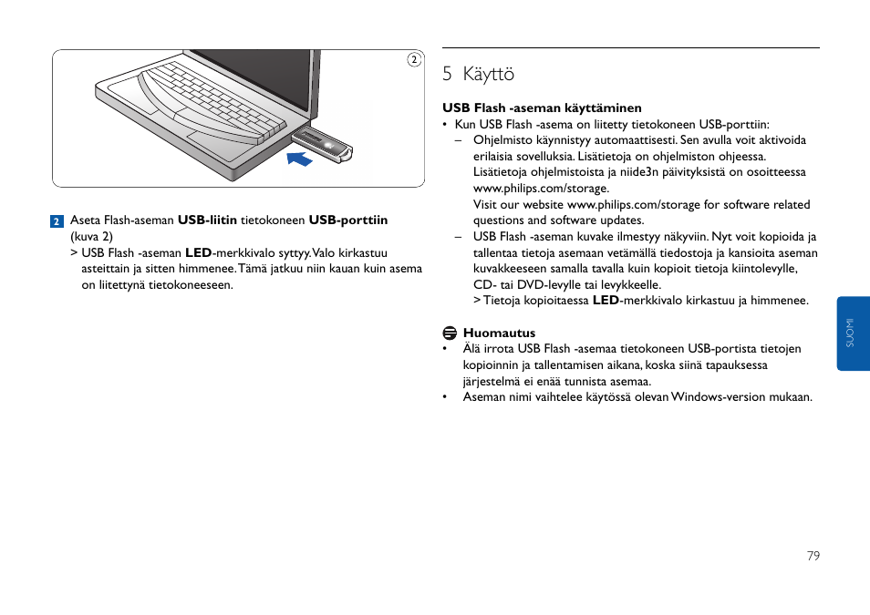 5 käyttö | Philips FMxxFD25B/00 User Manual | Page 79 / 130